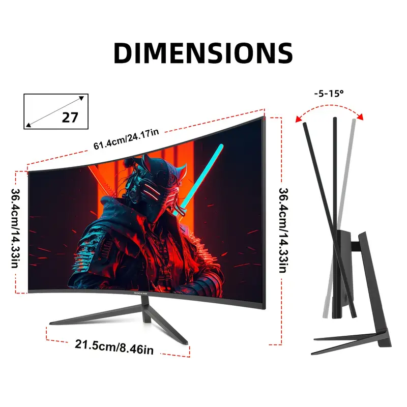 SOOANN 27-inch Curved Gaming Monitor - Image 2